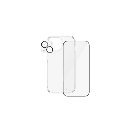 PanzerGlass Screen/Lens/Back Protector Set – Black Transparent for Apple iPhone 15 | Ultimate Protection & Style